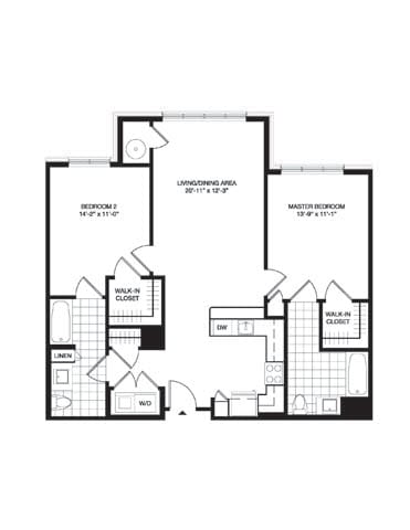 B1 Floor Plan at The Sheffield Englewood, Englewood, New Jersey