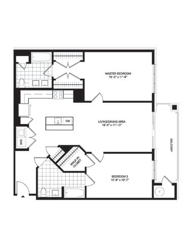 floor plan photo of the south independence at the shipyard in hoboken, nj