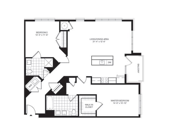 bedroom floor plan | luxury apartments in brooklyn heights | the mille brookhaven