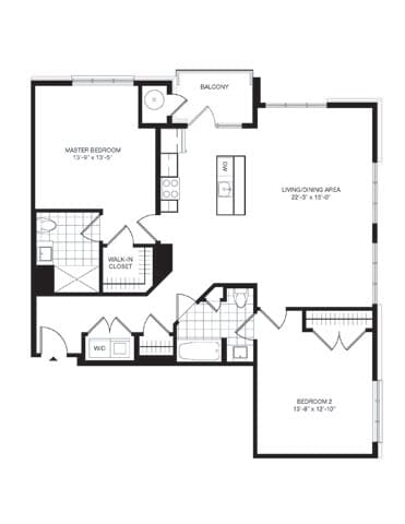 the princeton 2 bedroom floor plan