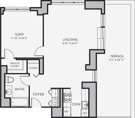 A6 Floor Plan at Shearwood Station, New York, 10801