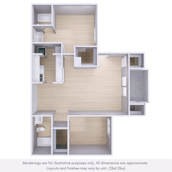 A diagram of a house layout with rooms and doors.