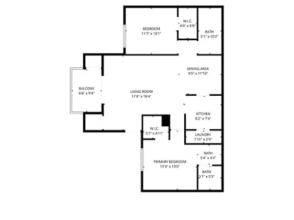 A black and white image of a floor plan for a house.