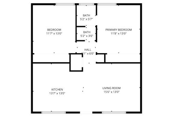 A black and white image of a floor plan for a house.