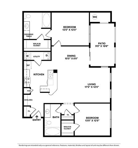2 Bd 2 Ba The Bellagio SQFT 1088- Mira Loma 2 Bd 2 Ba The Bellagio SQFT 1088- Mira Loma at The Atlantic Mira Loma, Texas, 78233