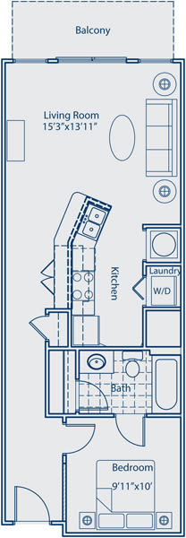 A1A 1 bed| 1 bath SQFT: 655 A1A 1 bed| 1 bath SQFT: 655 at The Atlantic Aerotropolis, Georgia, 30354