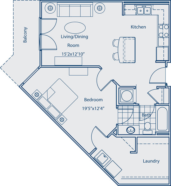 A1B1 bed| 1 bath SQFT: 760 A1B1 bed| 1 bath SQFT: 760 at The Atlantic Aerotropolis, Hapeville, Atlanta