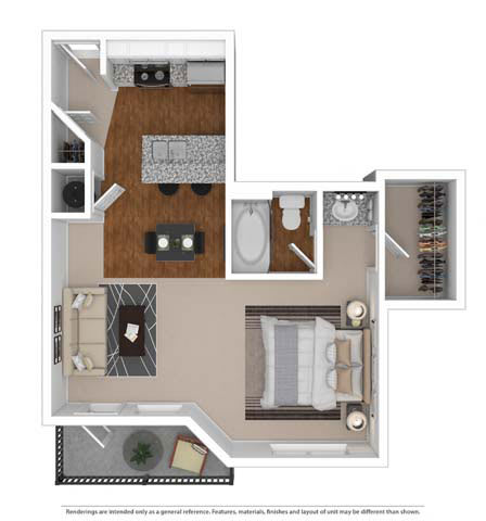 S1B Floor Plan at The Atlantic Vinings, Smyrna