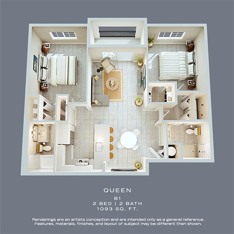 Floor Plan  Queen Floor Plan at The Atlantic Palms at Tradition, Port St Lucie, Florida