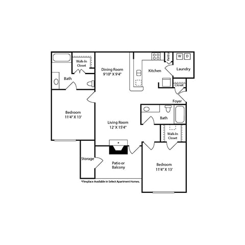 2 Bd 2 Ba Celestial SQFT 1055- Mansfield  at The Atlantic Mansfield, Mansfield, TX, 76063