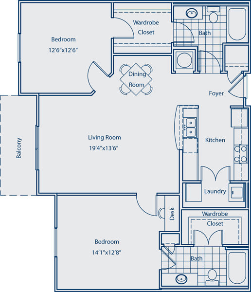 B2C 2 bed| 2 bath SQFT: 1186 B2C 2 bed| 2 bath SQFT: 1186 at The Atlantic Aerotropolis, Hapeville, Atlanta