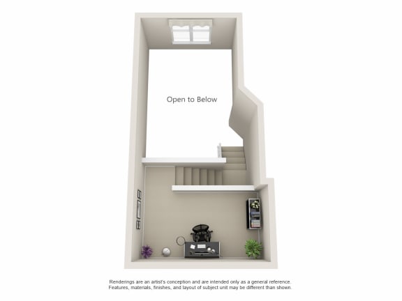 Empire- Loft 1220 sqft -City View Apartments at The Atlantic North Highland, Charlotte.