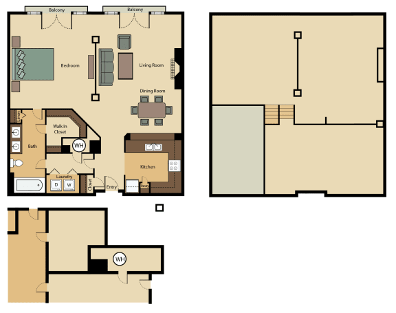 1 bed 1 bath Lenox with 1014-1166sq. ft. at The Atlantic Buckhead, Atlanta, GA