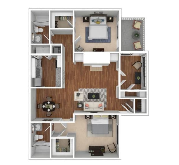 Emory2 Beds | 2 Baths | 1,268 sq ft Emory2 Beds | 2 Baths | 1,268 sq ft at The Atlantic Briarcliff, Georgia