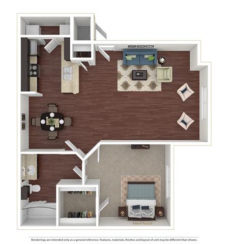 Antigua 1 Bed | 1 Bath | 870 sq ft Palms of Boca Del Mar  at Palms of Boca Del Mar, Boca Raton
