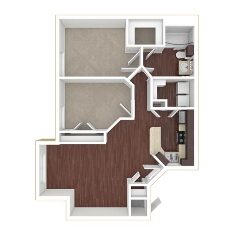 Caribe 2 Beds | 1 Bath | 952 sq ft Palms of Boca Del Mar  at Palms of Boca Del Mar, Florida, 33433