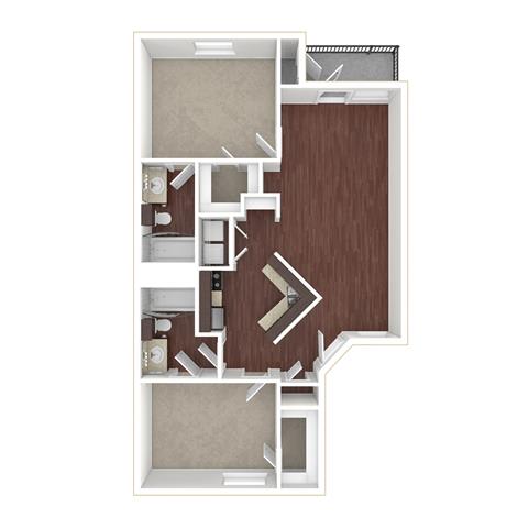 Cayman 2 Beds | 2 Baths | 1,128 sq ft Palms of Boca Del Mar  at Palms of Boca Del Mar, Boca Raton, 33433