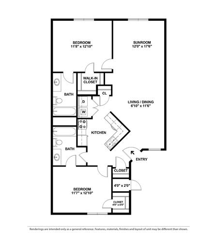Cayman 2 Beds | 2 Baths | 1,142 sq ft Palms of Boca Del Mar  at Palms of Boca Del Mar, Boca Raton, FL, 33433