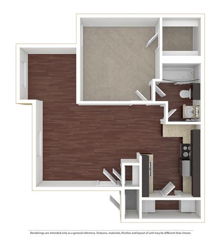 Martinique 1 Bed | 1 Bath | 709 sq ft Palms of Boca Del Mar  at Palms of Boca Del Mar, Boca Raton