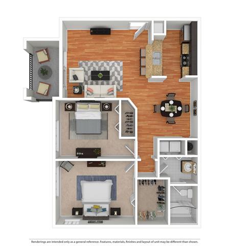 Calais 2 Beds | 1 Bath | 992 sq ft- St. Andrews Weston