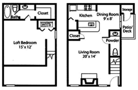 1 bed 1 bath floorplan A 1 bed 1 bath floorplan A at The Pointe at Preston Ridge, Alpharetta