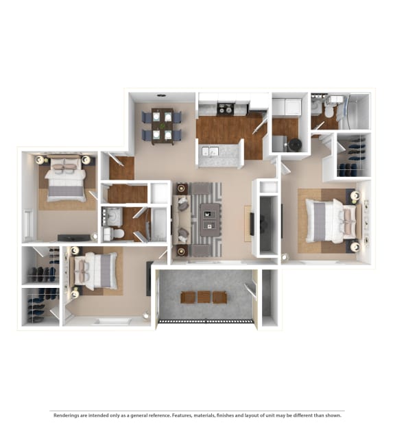 Floor Plan  Beds:&#xA0;3, Baths:&#xA0;2, SQFT:&#xA0;1,265- Atlantic Newtown&#xA0;at The Atlantic Newtown, Georgia, 30022