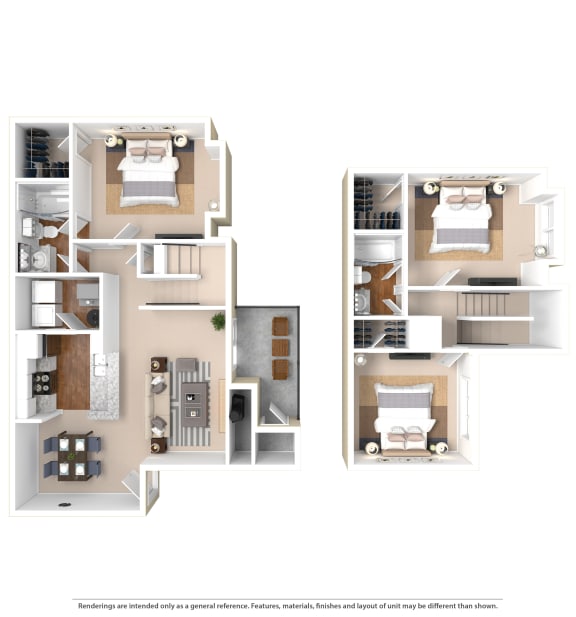 Beds: 3, Baths: 2, SQFT: 1,219- Atlantic Newtown at The Atlantic Newtown, Alpharetta