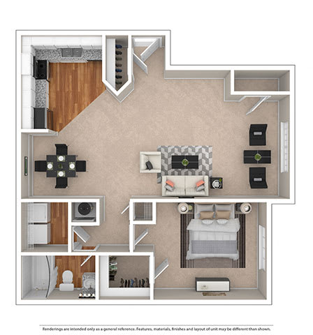 Buckhead 2 1 Bed | 1 Bath | 800 sq ft. at Sloan Square, Atlanta, GA, 30329.