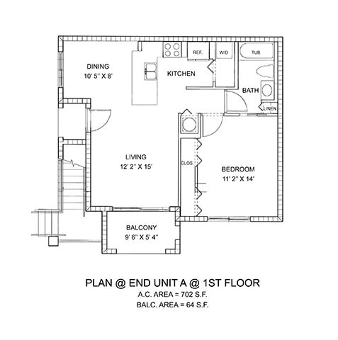The-Landing-End-unit-A-1st-floor-V2 766 square feet- The Atlantic Tradition&#xA0;at The Atlantic at Tradition, Port St Lucie, Florida