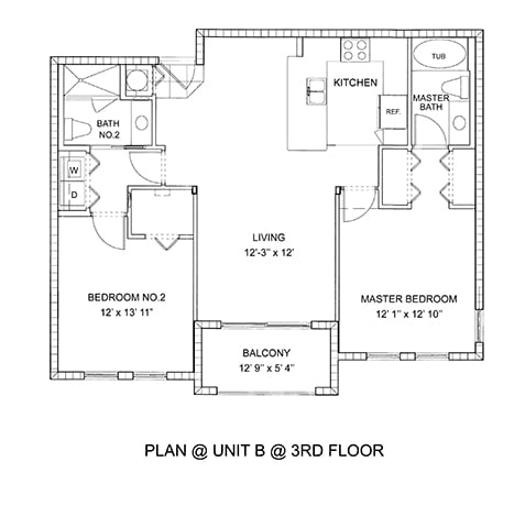 The-Palm-Unit-B-3rd-floor-V2 1,150 square feet- The Atlantic Tradition&#xA0;at The Atlantic at Tradition, Port St Lucie, FL