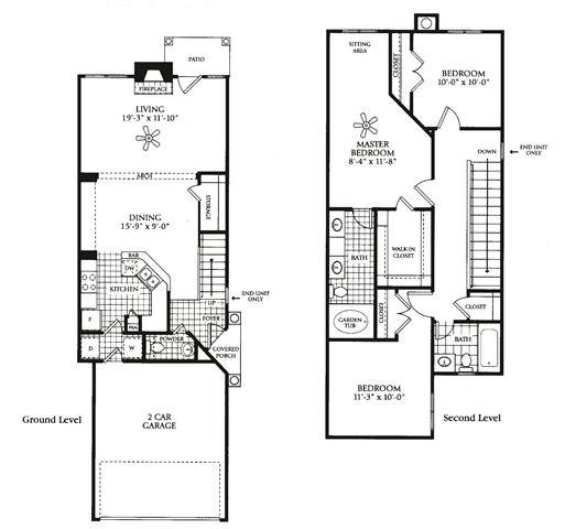 Floor Plan  C8AG - Attached Garage Columbia  (Townhome)