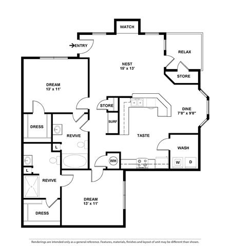 2 Bd 2 Bth SQ FT 1116 - Palazoo at Palazzo, San Marcos, Texas