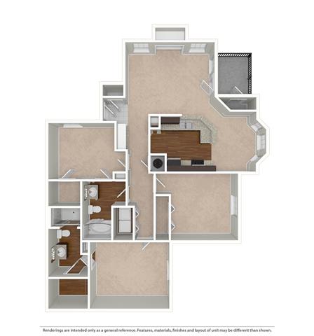 3 Bd 2 Bth SQ FT 1254 - Palazooat The Atlantic Palazzo, Texas, 78666