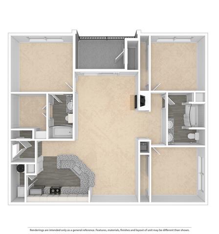 a cut out of a room with a person and a closet at Village of Hawks Creek Apartments, Westworth Village, TX 76114