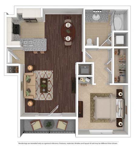 Plan A 1 Bed | 1 Bath at Vintage Park Apartments, Houston, TX