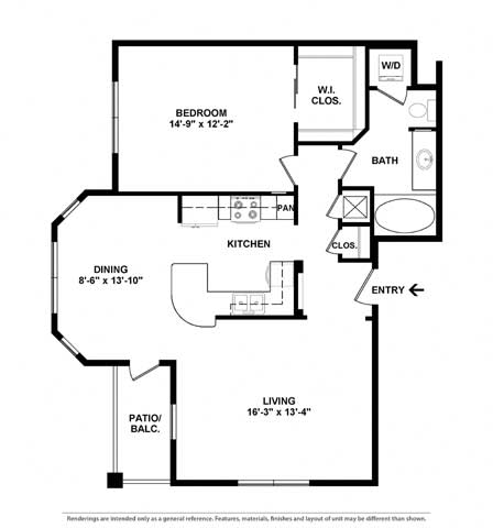 Plan B 1 Bed | 1 Bath at Vintage Park Apartments, Houston, Texas