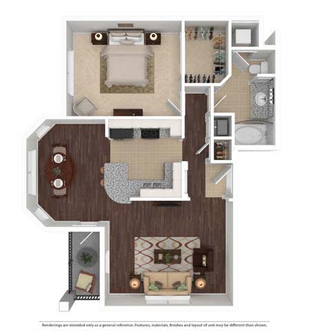 Plan B 1 Bed | 1 Bath at Vintage Park Apartments, Houston