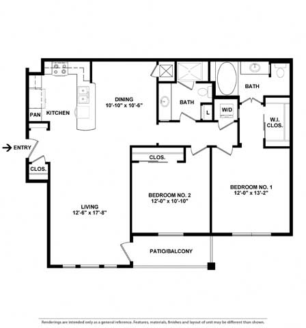 Plan D 2 Beds | 2 Baths at Vintage Park Apartments, Houston, Texas