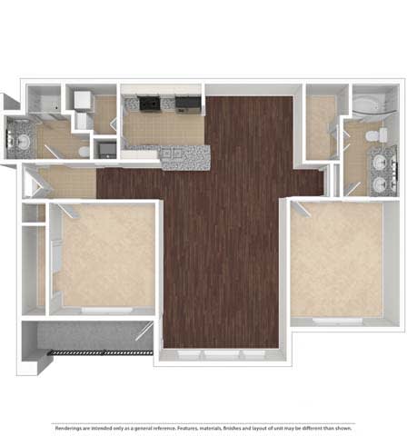 Plan E 2 Beds | 2 Baths at Vintage Park Apartments, Texas