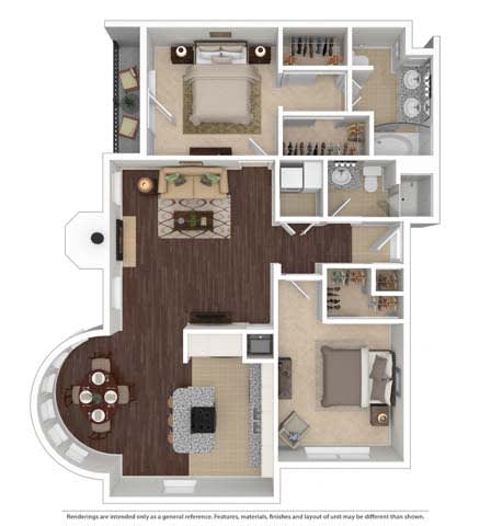 Plan F 2 Beds | 2 Baths at Vintage Park Apartments, Houston, 77070