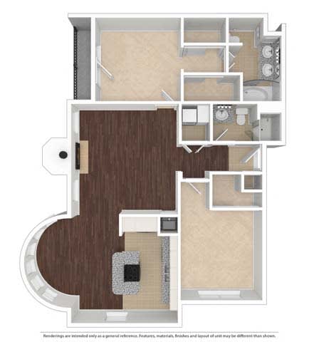 Plan F 2 Beds | 2 Baths at Vintage Park Apartments, Houston, Texas