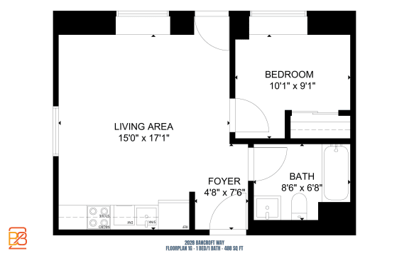 a floor plan of a bedroom apartment