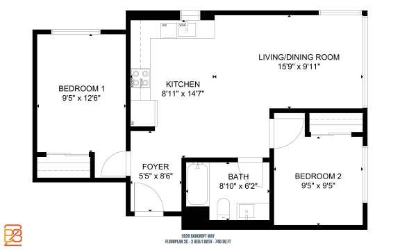 a floor plan of a house