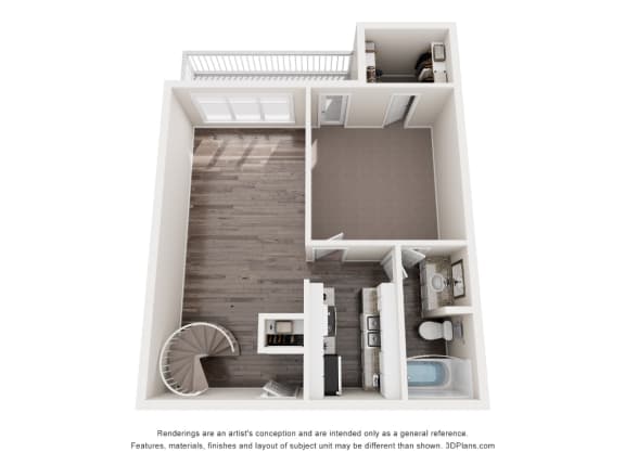 a stylized floor plan of a 1128 sqft apartment