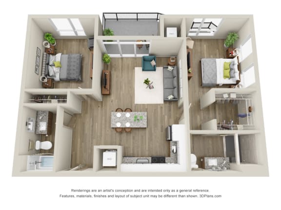 Macatawa - 2 Bed, 2 Bath with Walkout - Downtown Kalamazoo, MI Apartments - 400 Rose