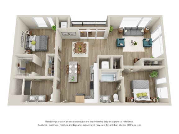 Ontario - 2 Bed, 2 Bath with Balcony - Downtown Kalamazoo, MI Apartments - 400 Rose