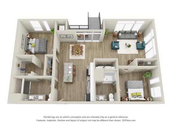 Ontario - 2 Bed, 2 Bath Barrier Free with Walkout - Downtown Kalamazoo, MI Apartments - 400 Rose