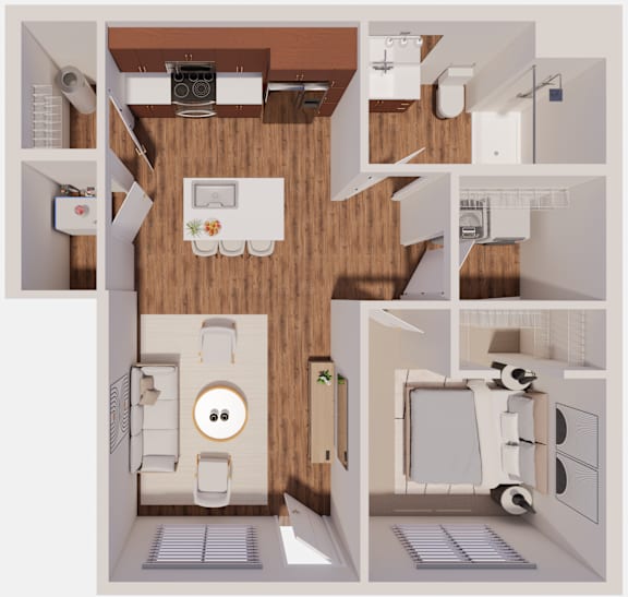 B1 Floor Plan at The Landing at Hub City, Plymouth, 53073