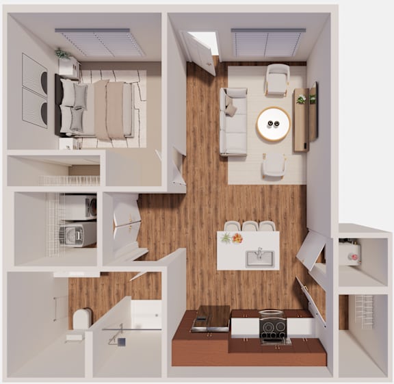 B1A Floor Plan at The Landing at Hub City, Plymouth Wisconsin