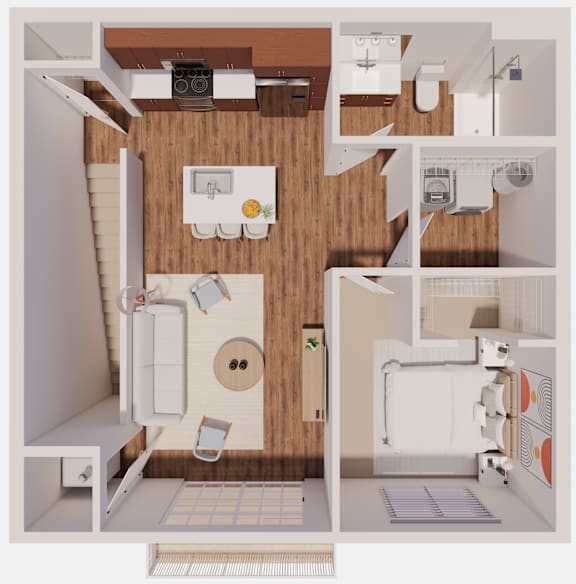 B2 Floor Plan at The Landing at Hub City, Wisconsin